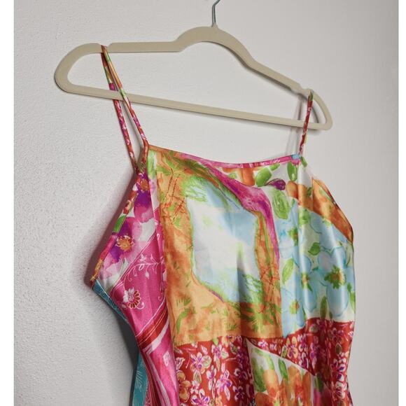 Vintage Gilligan O'Malley Large Boho Slip Dress Mini Spaghetti Strap Fairy - Picture 3 of 6